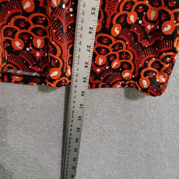 INC Women Top 1X Red Blouse Kimono Metallic Detail Faux Wrap 3/4 Sleeve Tunic - Picture 2 of 7